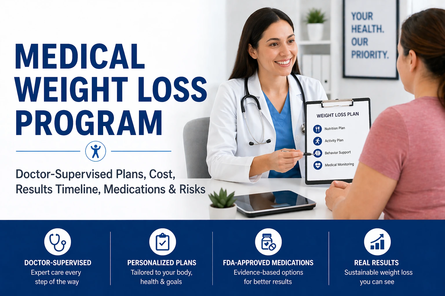 Medical Weight Loss Program: Doctor-Supervised Plans, Cost, Results Timeline, Medications & Risks