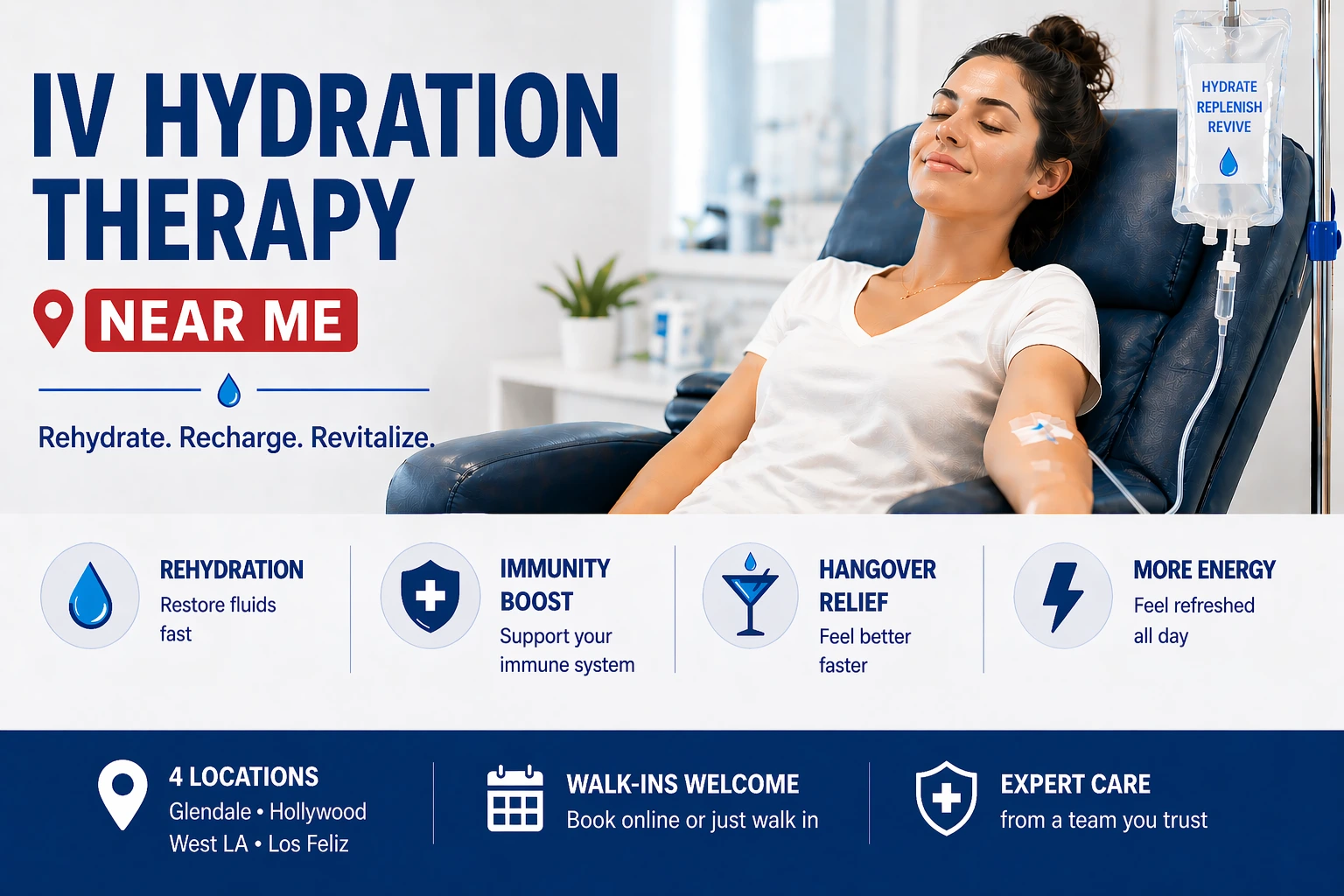 IV Hydration Therapy Near Me: Benefits for Dehydration, Immunity, Hangovers, Cost Breakdown & Who Should Avoid It