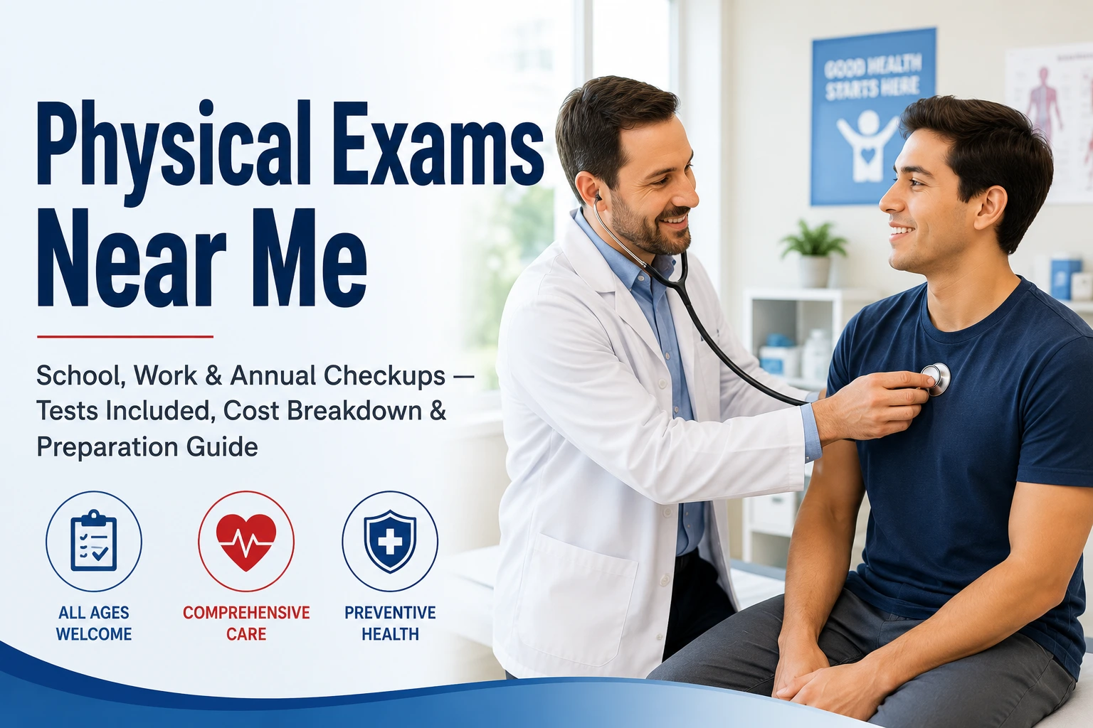Physical Exams Near Me: School, Work & Annual Checkups, Tests Included, Cost Breakdown & Preparation Guide