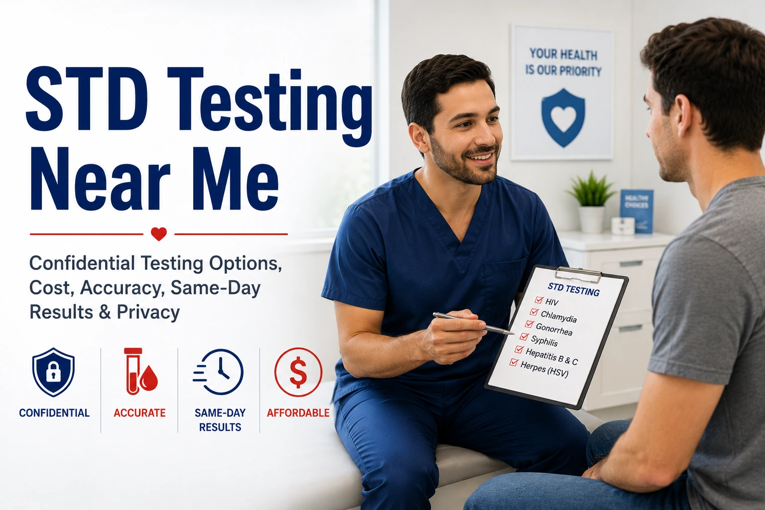 STD Testing Near Me: Confidential Testing Options, Cost, Accuracy, Same-Day Results & Privacy
