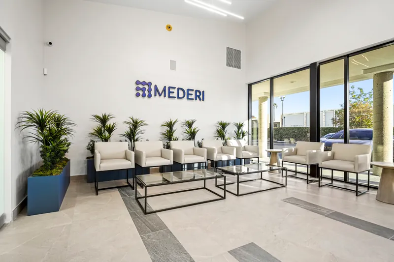 A bright clinic lounge