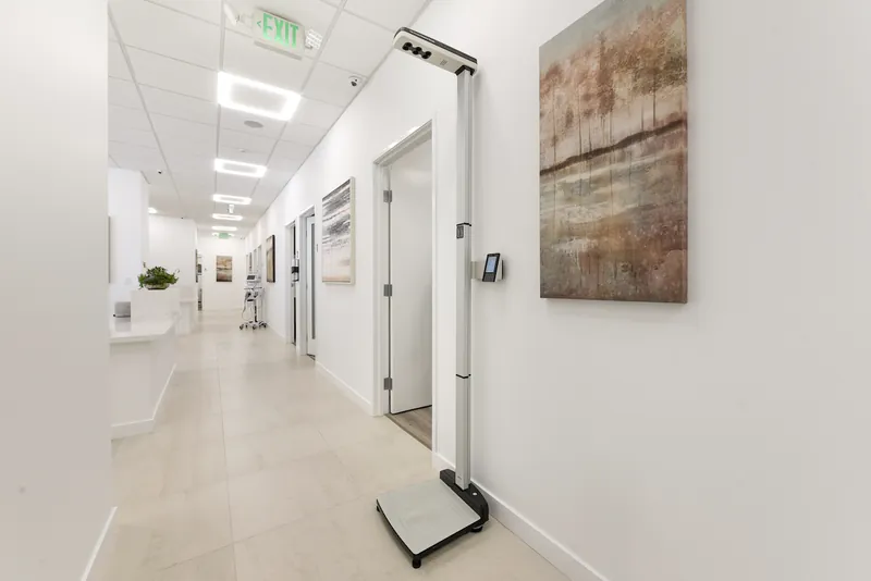 A spacious clinic hallway